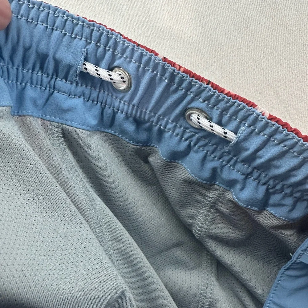 Bonobos Riviera Swim Shorts‎ 8” Inseam Red Lined Drawstring Mens Size XL